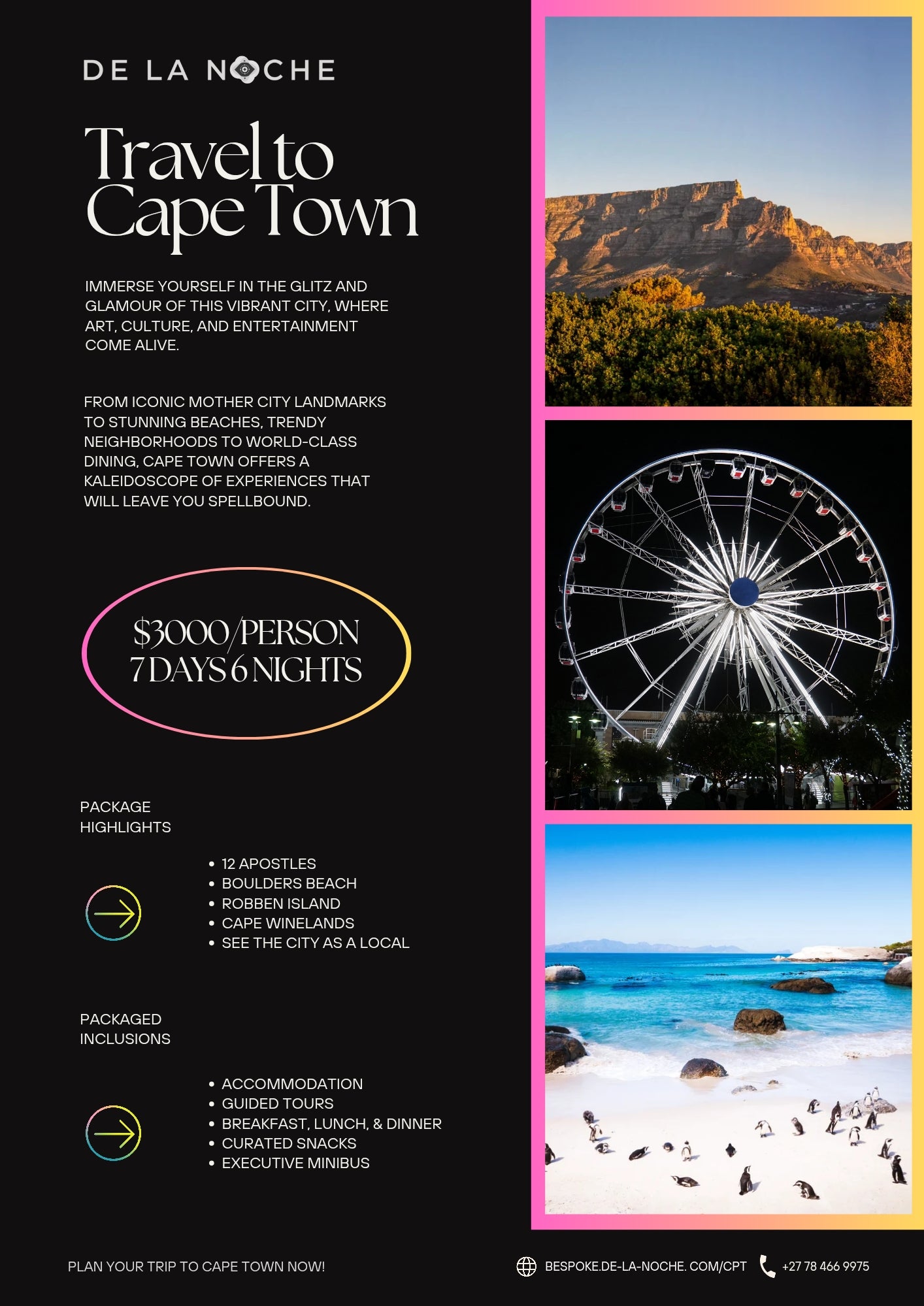 7 Days 6 Nights. Cape Town